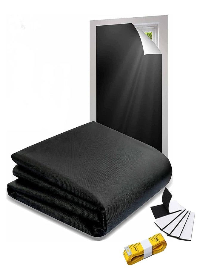 ZMD 100% Blackout Window Cover, 57x39 inch Portable Black Out Windows Blinds No Drill Blinds Cover Adhesive Portable Blackout Curtains for Bedroom Shades Baby Nursery RV Dorm Travel Office - Image 1